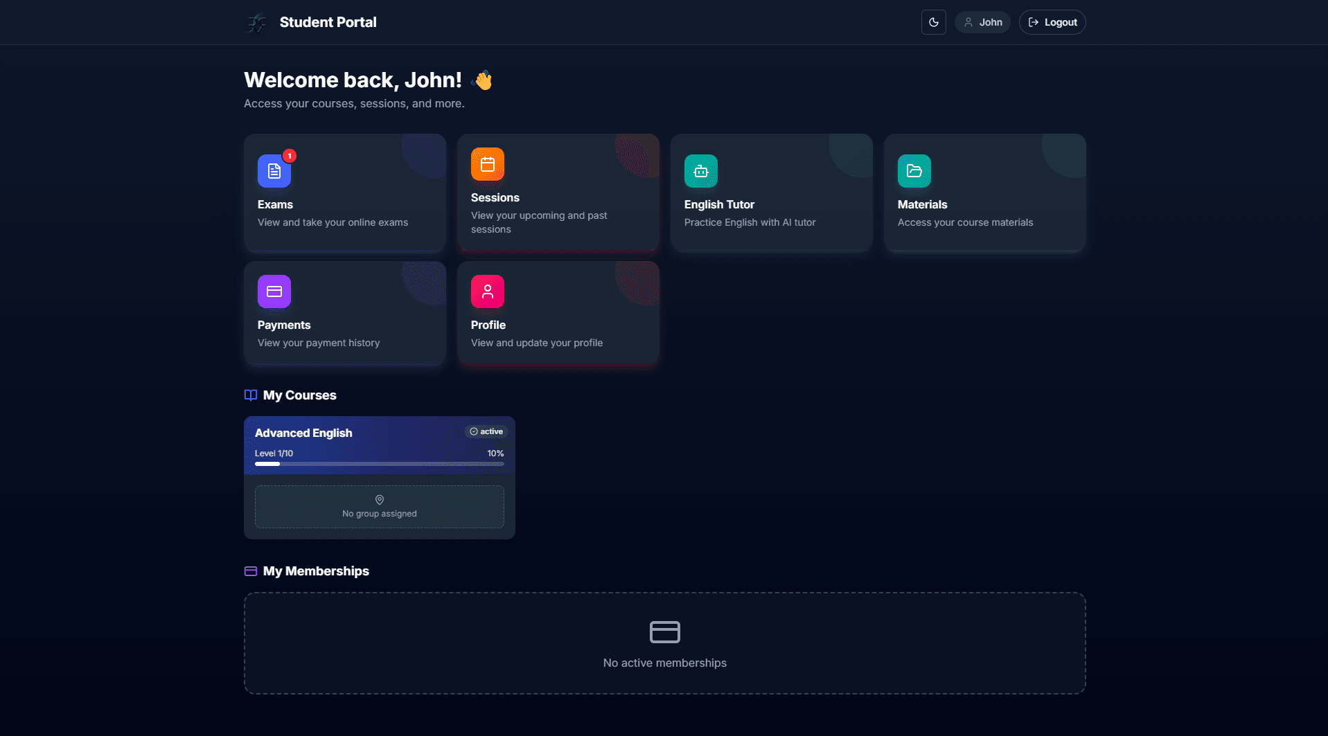 Real Soft House Student Portal